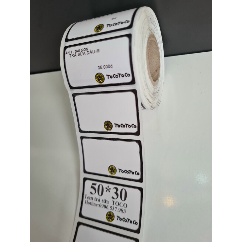 Tem Decal Dán Cốc Trà sữa 50×30