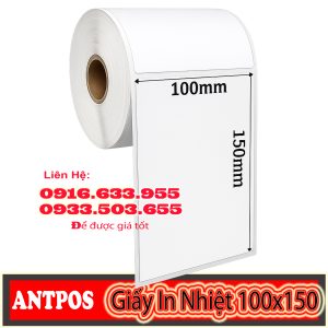 Giấy in nhiệt 100x150 chất lượng cao, in sắc nét không cần mực, phù hợp máy in đơn Shopee và máy in mã vạch. Cung cấp giấy in nhiệt A6 100x150mm giá tốt, giao nhanh toàn quốc.